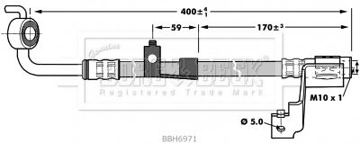 BORG & BECK stabdžių žarnelė BBH6971